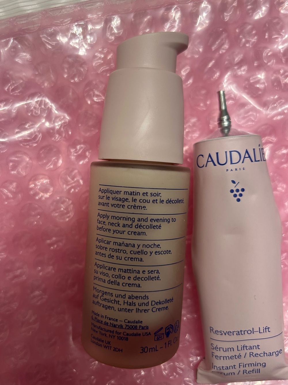 Caudalie Resveratrol-Lift Instant Firming Serum Set Full Bottle & Refill Bundle - Picture 4 of 5